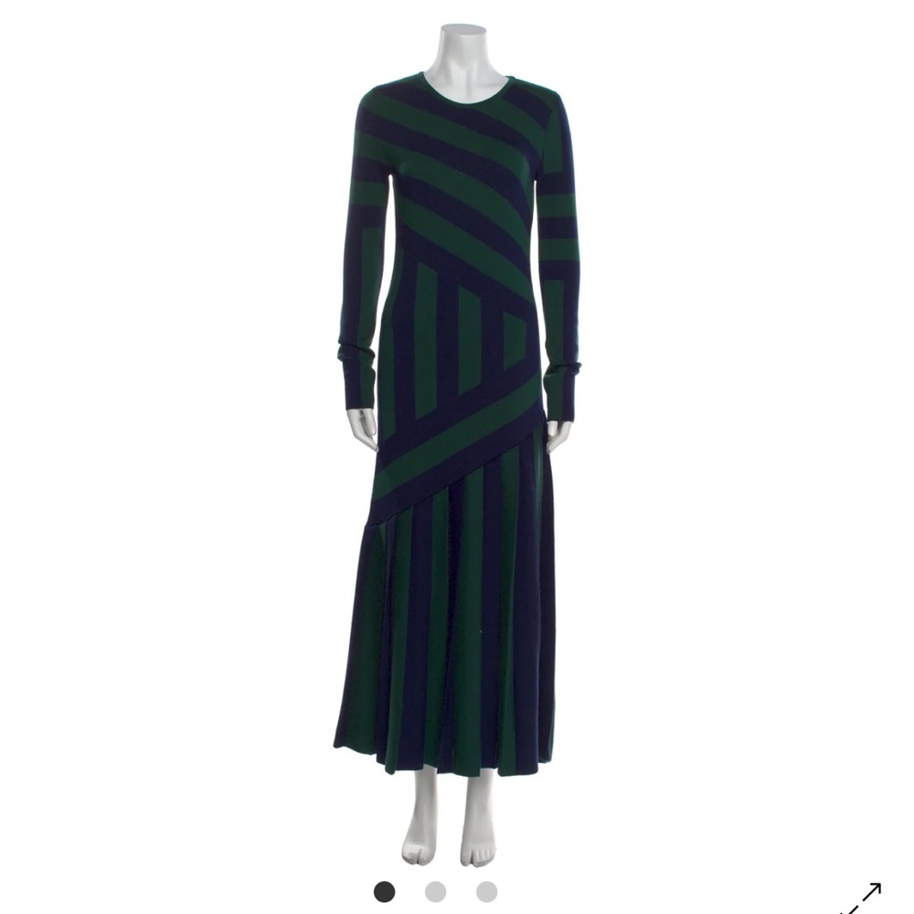 Gabriela Hearst Striped Wool Long Dress 
Made in Italy